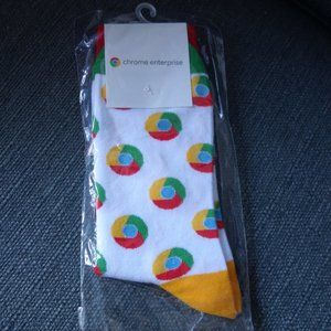 Google Chrome Enterprise Socks *Brand New In Plastic Never Worn*